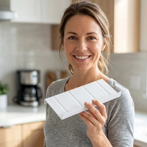 Rangement à epices exposé par une femme dans ses mains